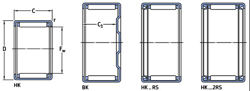 HK 0810 RS&nbsp;:شماره فنی بلبرینگ